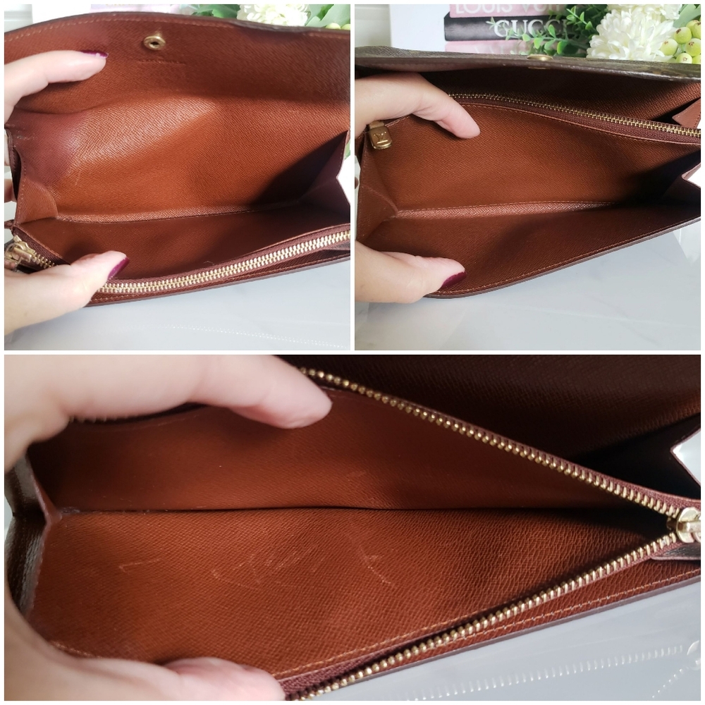 Authentic Pre-owned Vintage Louis Vuitton Sarah Flap Long Wallet - Picture 9 of 15